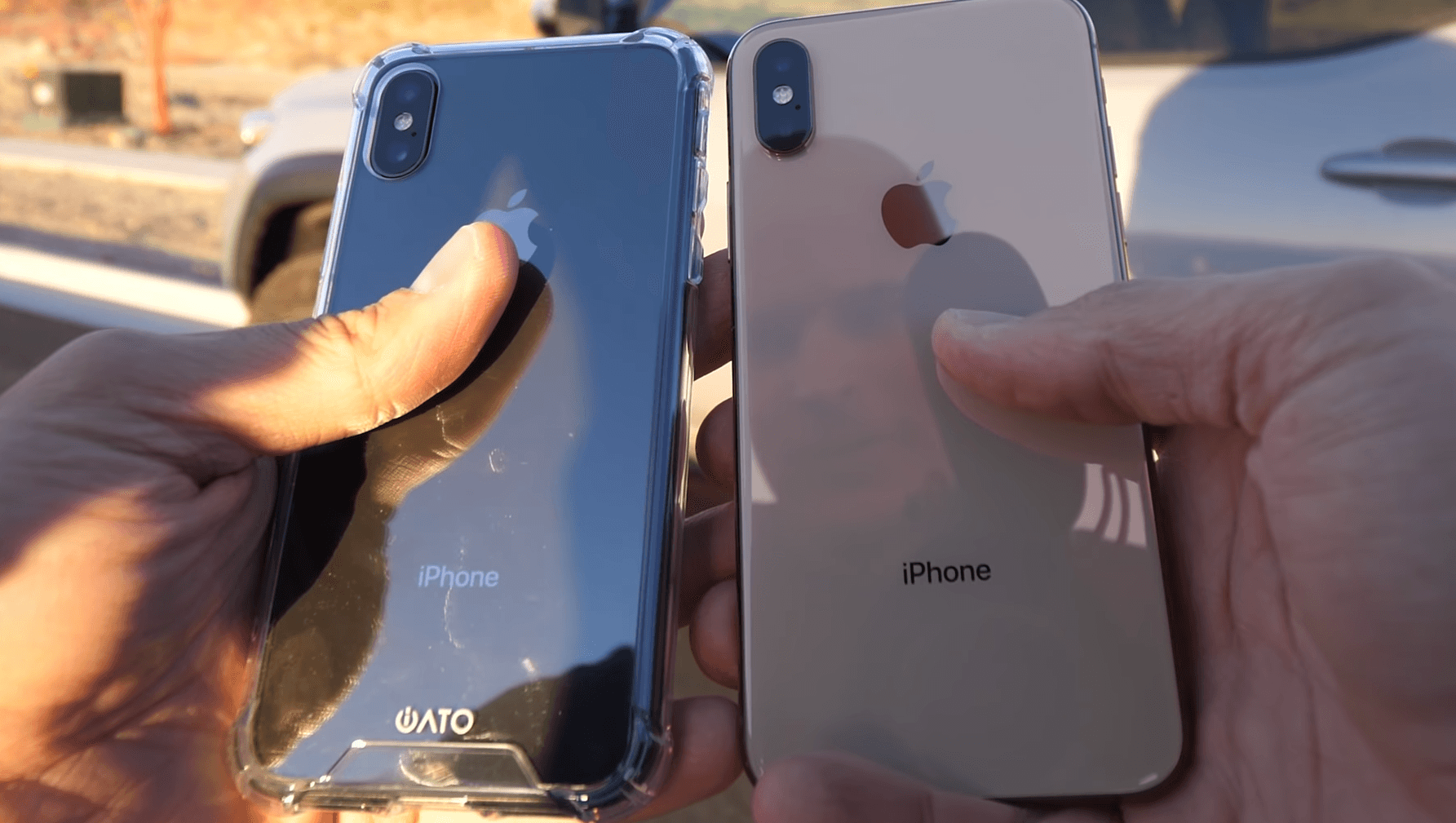 Разбивается ли iPhone XS Max, если уронить его на асфальт?
